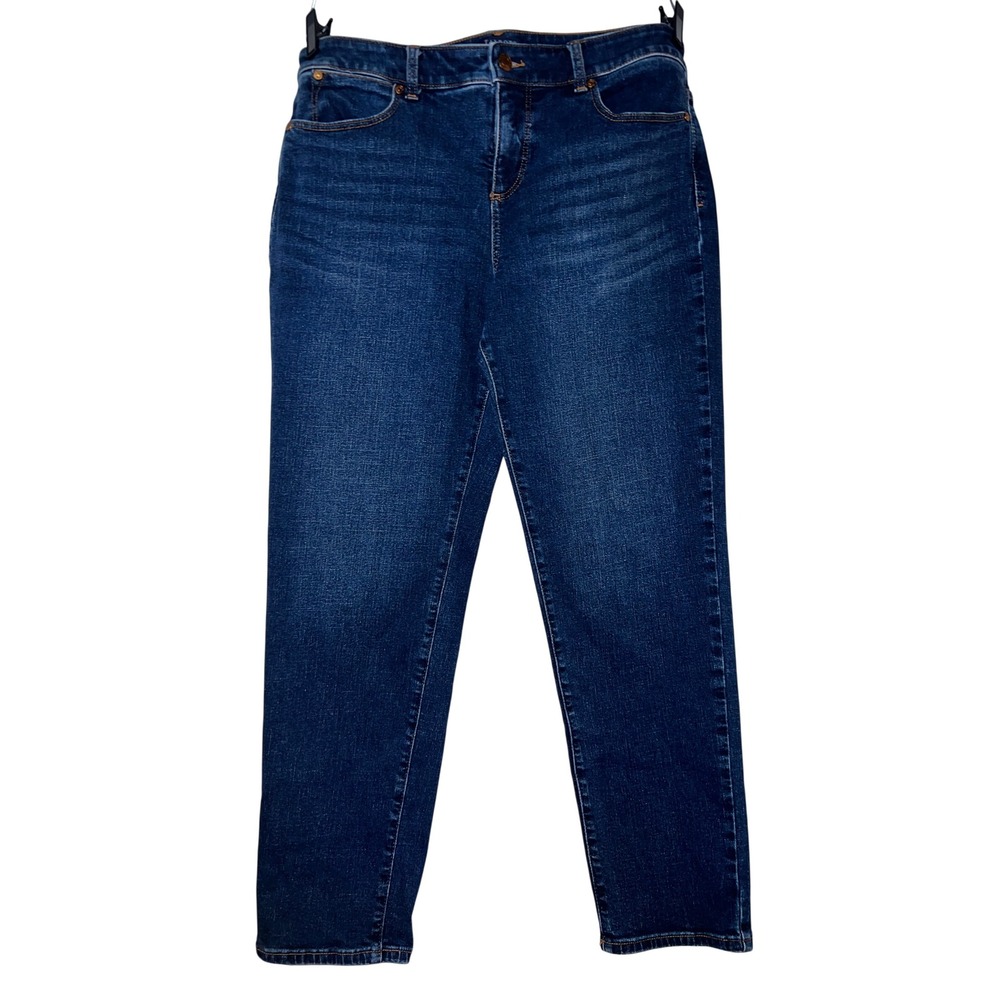 Talbots Simply Flattering Collection Ankle Jeans Dark Wash Blue Women Size 12